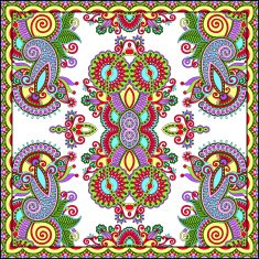 Traditional ornamental floral paisley bandanna N365