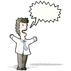 cartoon shouting office man N2