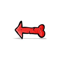 pointing halloween arrow symbol cartoon