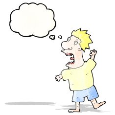cartoon terrified man N14