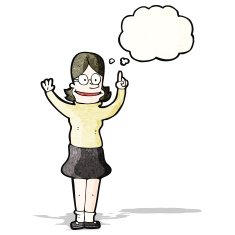 cartoon clever woman N2
