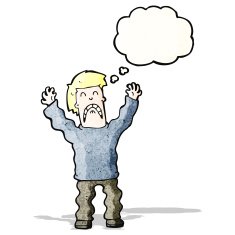 cartoon terrified man N15