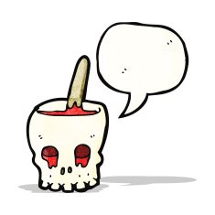 skull bowl cartoon N2