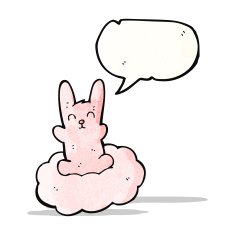 cartoon rabbit on cloud N2