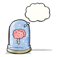 cartoon brain in jar N6