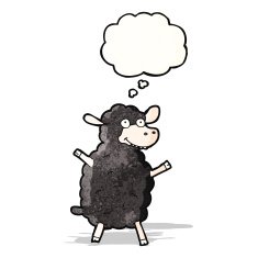 cartoon black sheep N4
