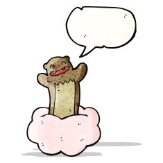 cartoon little bear on cloud N3