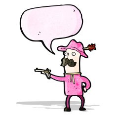 cartoon pink cowboy N3