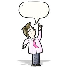 cartoon pointing man N17