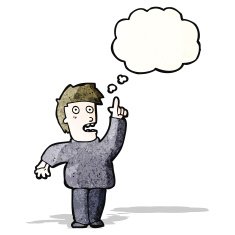 Cartoon Man Asking Question N34