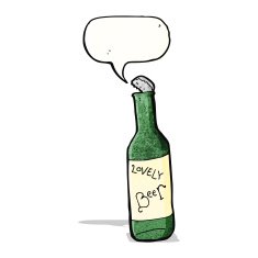 lovely bottle of beer cartoon