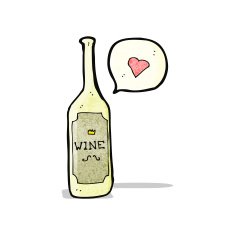 i love wine cartoon