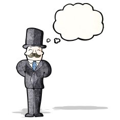 cartoon victorian man N6