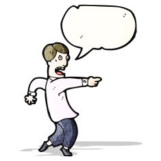cartoon pointing man N18