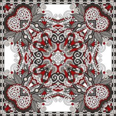 Traditional ornamental floral paisley bandanna N375