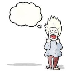 cartoon terrified man N17