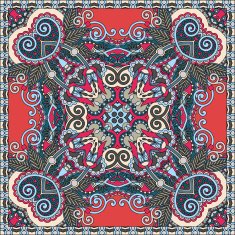 Traditional ornamental floral paisley bandanna N376
