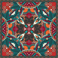 Traditional ornamental floral paisley bandanna N379