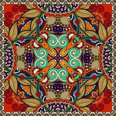 Traditional ornamental floral paisley bandanna N380