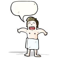 cartoon man in towel N6