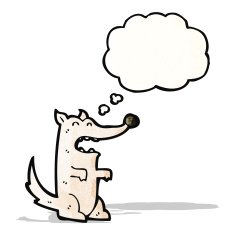 cartoon little wolf N16