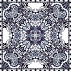 Traditional ornamental floral paisley bandanna N381