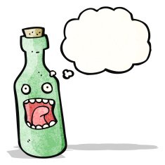 shocked wine bottle cartoon N3