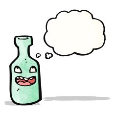 happy bottle cartoon character