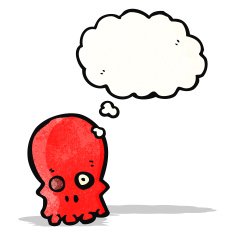 funny cartoon skull N3