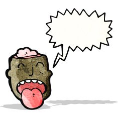 cartoon man with open brain