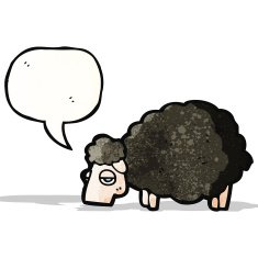 cartoon black sheep N5