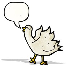 cartoon bird singing N9