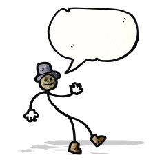 cartoon stick man dancing