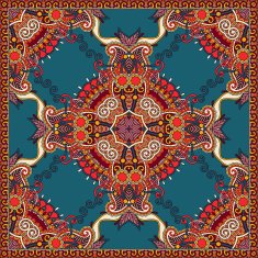 Traditional ornamental floral paisley bandanna N385
