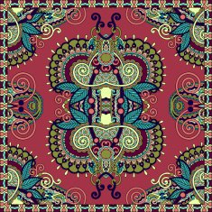 Traditional ornamental floral paisley bandanna N400
