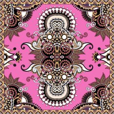 Traditional ornamental floral paisley bandanna N403