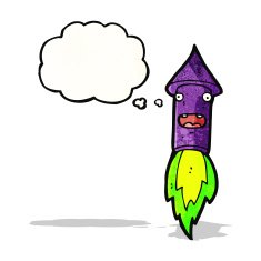 Cartoon Firework Rocket N6
