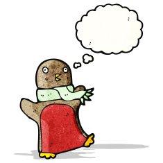 cartoon christmas robin N24