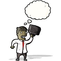 cartoon angry office worker