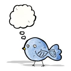 funny cartoon bird N19