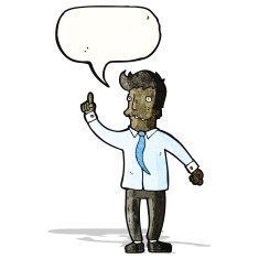 cartoon man with great idea N5