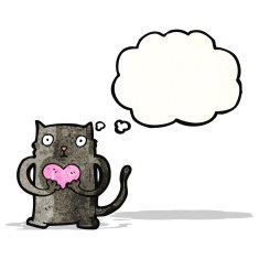 cute cartoon black cat N2