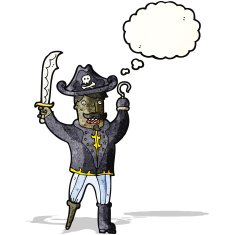 Cartoon Pirate Captain N16