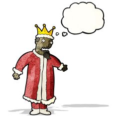 cartoon nervous king