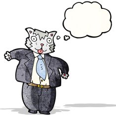 cartoon fat cat businessman N2