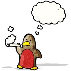 smoking robin cartoon