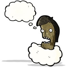 head in clouds cartoon