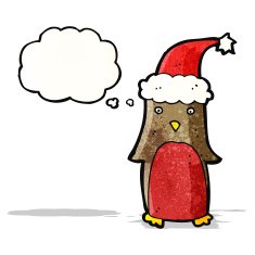 funny christmas robin cartoon
