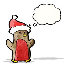 funny christmas robin cartoon N4