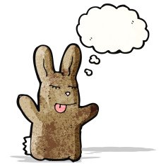 cartoon rabbit sticking out tongue